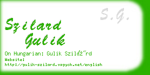 szilard gulik business card
